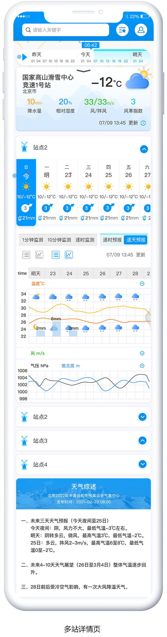 冬奧智慧氣象APP交互設(shè)計和視覺設(shè)計